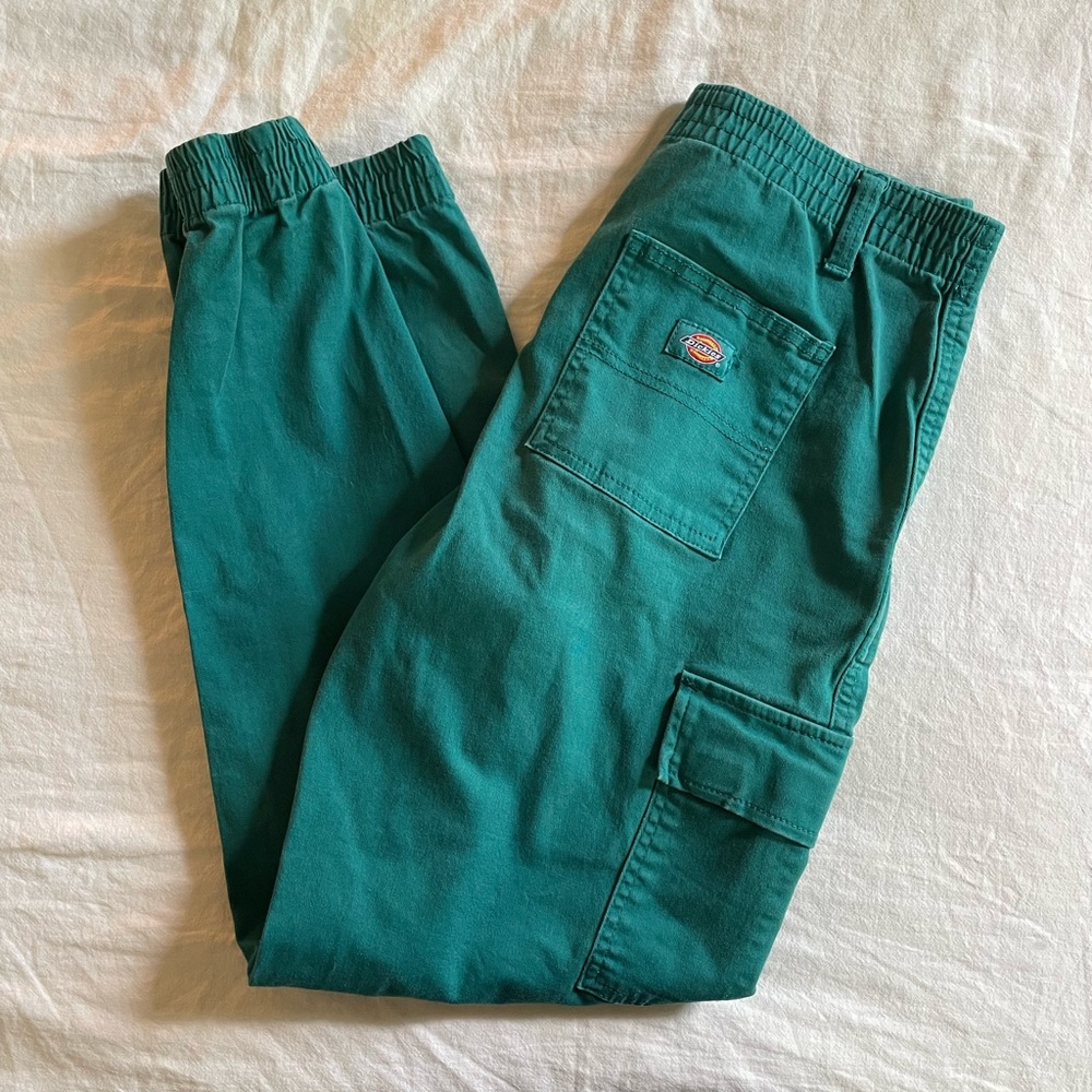 Dickies Women's High Rise Fit Cargo Jogger Pants - Teal, 30